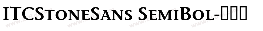 ITCStoneSans SemiBol字体转换
